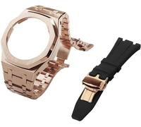 Gen 5 Metal Watch Case Strap Strap + Fluororubber Watch Band Bandle Set , pour GA2100 GA2110 GAB2100 GM2100 MOD Kit pour la montre complète