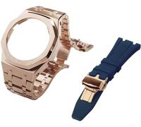 Gen 5 Metal Watch Case Strap Strap + Fluororubber Watch Band Bandle Set , pour GA2100 GA2110 GAB2100 GM2100 MOD Kit pour la montre complète
