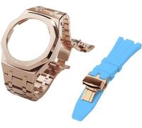 Gen 5 Metal Watch Case Strap Strap + Fluororubber Watch Band Bandle Set , pour GA2100 GA2110 GAB2100 GM2100 MOD Kit pour la montre complète