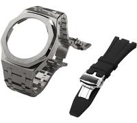 Gen 5 Metal Watch Case Strap Strap + Fluororubber Watch Band Bandle Set , pour GA2100 GA2110 GAB2100 GM2100 MOD Kit pour la montre complète