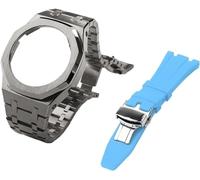 Gen 5 Metal Watch Case Strap Strap + Fluororubber Watch Band Bandle Set , pour GA2100 GA2110 GAB2100 GM2100 MOD Kit pour la montre complète