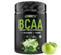 GEN GERMAN ELITE NUTRITION BCAA Performance - 450 g de Poudre - Ratio 2:1:1 | Pomme - BCAA Instantanés + L-Glutamine + Taurine - Délicieux & Super Soluble - Acides Aminés Végétaliens