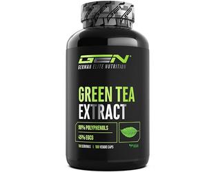 GEN GERMAN ELITE NUTRITION Green Tea Extract (Thé Vert) - 180 Gélules | Haute dose avec 750mg d'Extrait de Thé Vert par Gélule - 95% Polyphénols & 45% EGCG - Sans additifs inutiles - Vegan