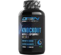 GEN GERMAN ELITE NUTRITION Knockout - Sleep & Recover Support - 120 Gélules | Avec Extrait d'Ashwagandha Shoden®, Magnésium, L-Tryptophane, L-Théanine naturelle issue du Thé Vert, Valériane - Vegan