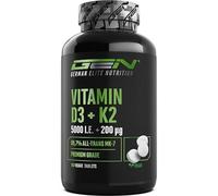 GEN GERMAN ELITE NUTRITION Vitamine D3 + K2 - 180 Comprimés - Haute dose | 5000 UI D3 + 200 µg K2 (MK7) - Qualité premium : K2VITAL® de Kappa - 99,7% All-Trans K2-MK7 - Vegan - Sans additifs inutiles