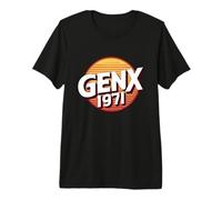 Gen X 1971 Funny Retro Sunset Generation X Fête d'anniversaire T-Shirt Haut de Gamme