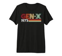 Gen X 1973 Retro Generation Xer Vintage Text Style T-Shirt Haut de Gamme