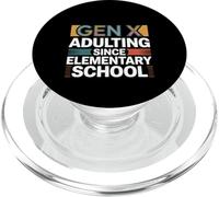 Gen X Adulting Since Elementary School Rétro - PopSockets PopGrip pour MagSafe