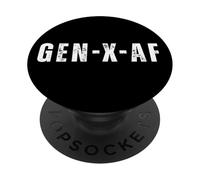 Gen-X AF, Funny Generation X Retro Throwback, années 80 et 90 pour enfants PopSockets PopGrip Adhésif
