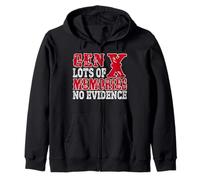 Gen X Lots of Memories No Evidence Dire drôle Sarcastique Sweat à Capuche