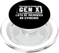 Gen X Lots of Memories No Evidence Funny Saying Hommes Femmes PopSockets PopGrip pour MagSafe