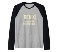 Gen X Lots of Memories Nostalgie Rétro Génération X Années Manche Raglan
