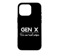 GEN X : Nous Pouvons Lire Cursive Funny Generation Meme Coque pour iPhone 16 Pro