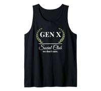 Gen X Social Club we don't care Humour Génération X drôle Débardeur