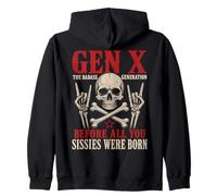 Gen X The Badass Generation Before Sissies Were Born Skull Sweat à Capuche