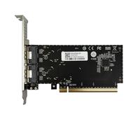 Gen4 SFF-8654 Adapter, Dual Ports SFF-8654 8i to PCIe 4.0 X16 Slot,with Bracket Design，Application for Link with NVMe SSD. Not Support SAS SSD.
