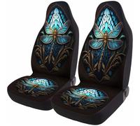 GENANY Dragonfly 2 Front Car Seat Covers for Car Truck Sedan SUV, Car Gifts, Durable Automotive Seat Covers, Breathable Bucket Seat Covers, Protective Interior Accessory