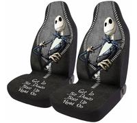 GENANY Housses de siège Avant avec Motif Horreur Cauchemar Skellington, pour Voiture, Camion, berline et SUV. Idéales comme Cadeaux de Noël pour Voiture, Ces Housses de siège Automobiles durables,