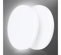 genatu Plafonnier LED 2-Pack IP65 Multifonction | 22W 3080lm (Éq.180W) | Ø28cm Blanc Jour 4000K
