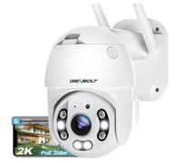 GENBOLT 2.5K Caméra de Surveillance Extérieure WiFi ,4MP 2.4/5Ghz DC&PoE Caméra IP Détection Humaine Vision Couleur Suivi Auto