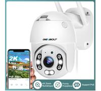 GENBOLT 2.5K Caméra Surveillance Extérieure WiFi ,4MP 2.4/5Ghz DC&PoE Caméra IP Détection Humaine Vision Couleur Suivi Auto