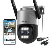 GENBOLT 2,5K PTZ WiFi Caméra de Surveillance Extérieure avec PoE,Zoom Hybride 10X,Home Camera IP avec Vision Nocturne en Couleur Double Objectif 4MP,Suivi Automatique et Détection Humanoïde(2,4&5GHz)