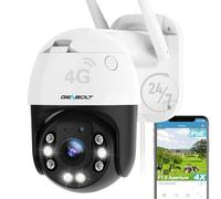 GENBOLT 2.5K WiFi Caméra de Surveillance Extérieure avec PoE, CCTV Camera IP avec Détection Humaine Vision Nocturne Couleur Pan Tilt Suivi Automatique 4X Zoom Numérique Maison Sécurité [2.4&5GHz]