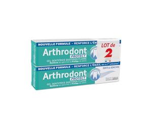 Gencives apaisées et émail renforcé dès le premier brossage - PIERRE FABRE ORAL CARE Arthrodont Protect+ Gel dentifrice fluoré quotidien, lot de 2x75ml - Lot de 3