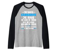 Gendarme en Couple Idée pour Cadeau Mari Humour Gendarmerie Manche Raglan