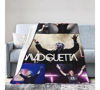 Gendecicco David DJ Music Guetta Couverture Polaire Ultra Douce - Plaid Musique DJ Électronique - Jeté Chaud et Confortable pour Canapé, Lit ou Voyage - Cadeau Fans de Concert Festival 40"x30"