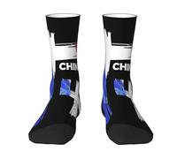 Gendecicco For Indochine-Pop Rock Band Chaussettes mi-mollet unisexes aux couleurs contrastées - Chaussettes de groupe de rock français pour les fans de concerts et de festivals