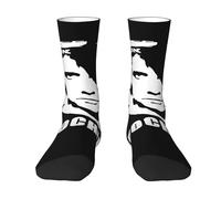 Gendecicco For Indochine-Pop Rock Band Chaussettes mi-mollet unisexes aux couleurs contrastées - Chaussettes de groupe de rock français pour les fans de concerts et de festivals