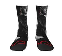 Gendecicco Guetta DJ Music David Chaussettes mi-mollet unisexes - Chaussettes streetwear hip-hop à blocs de couleurs - Accessoire de musique pour DJ, fans de concerts électroniques, festivals, cadeau