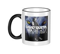 Gendecicco Guetta DJ Music David Mug Céramique 330ml - Tasse Café Thé avec Bord Coloré - Accessoire Musique DJ Électronique - Cadeau Fans de Concert Festival