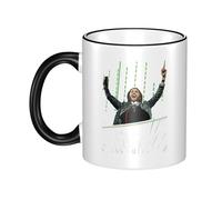 Gendecicco Guetta DJ Music David Mug Céramique 330ml - Tasse Café Thé avec Bord Coloré - Accessoire Musique DJ Électronique - Cadeau Fans de Concert Festival
