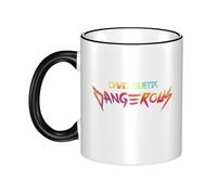 Gendecicco Guetta DJ Music David Mug Céramique 330ml - Tasse Café Thé avec Bord Coloré - Accessoire Musique DJ Électronique - Cadeau Fans de Concert Festival