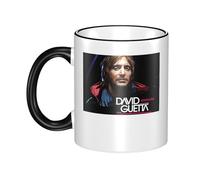 Gendecicco Guetta DJ Music David Mug Céramique 330ml - Tasse Café Thé avec Bord Coloré - Accessoire Musique DJ Électronique - Cadeau Fans de Concert Festival