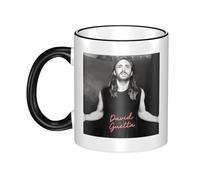 Gendecicco Guetta DJ Music David Mug Céramique 330ml - Tasse Café Thé avec Bord Coloré - Accessoire Musique DJ Électronique - Cadeau Fans de Concert Festival