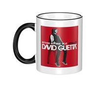 Gendecicco Guetta DJ Music David Mug Céramique 330ml - Tasse Café Thé avec Bord Coloré - Accessoire Musique DJ Électronique - Cadeau Fans de Concert Festival