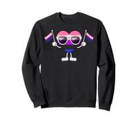 Gender Fluid Heart Gender Queer Pride Drapeau Saint-Valentin Sweatshirt