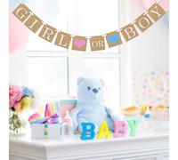 Gender Reveal Banderole Guirlande Boy or Girl Bannière Décorations de Douche de Bébé Fille ou Garcon Annonce Sex Bebe Guirlande De Fête Prénatale