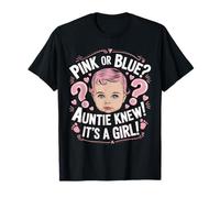 Gender Reveal Girl Tante savait Fille T-Shirt