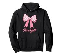 Gender Reveal It's a Girl Pink Bow Baby Annonce Art Sweat à Capuche