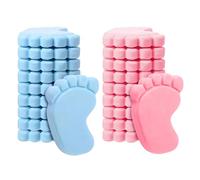 Gender Reveal Lot de 10 savons pour invités avec empreintes de pieds faites à la main - Savon parfumé pour invités - Fête prénatale, mariage, anniversaire, célébrations - Souvenir décoratif unique