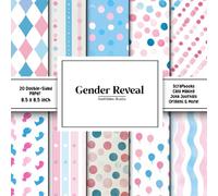 Gender Reveal Scrapbook Paper: Decorative Double-Sided Craft Papers For Junk Journals, Wrapping & Mixed Media, Card Making And More