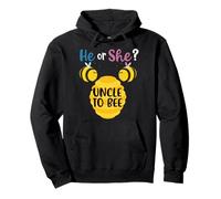Gender Reveal What Will It Bee He Or She Uncle to Be Gift Sweat à Capuche