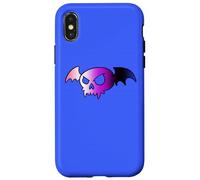 Genderfluid Bat Vampire Skull Queer Pride Goth Halloween Coque pour iPhone X/XS