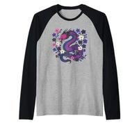 Genderfluid Japanese Dragon Queer Pride Flag Colors Floral Manche Raglan