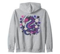 Genderfluid Japanese Dragon Queer Pride Flag Colors Floral Sweat à Capuche