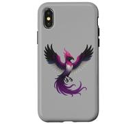 Genderfluid Phoenix Bird Queer Pride Flag Rising From Ashes Coque pour iPhone X/XS